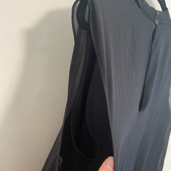 Allsaints Women's Romper Amis Playsuit Black V neck Shorts Dressy Size 10 - Picture 7 of 7